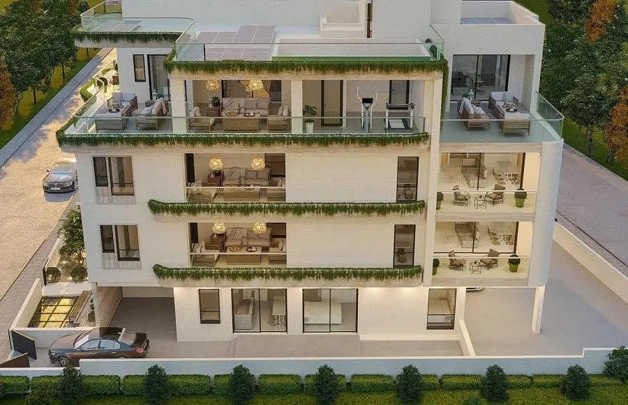 Casa e arredores; vista