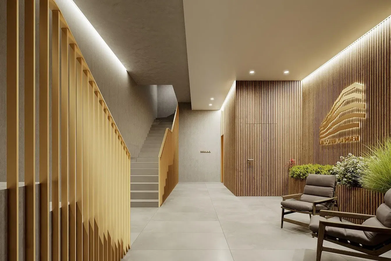 Oturma odası; doğal ışık, modern stil, ahşap kirişler