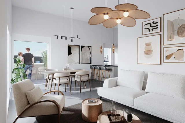 Wohnzimmer; blick, moderner stil, tageslicht