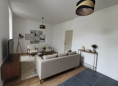 Oturma odası; doğal ışık, modern stil