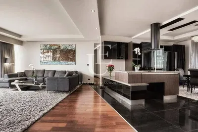 Дневна соба; поглед, дрвени под, природно светло, модерни стил