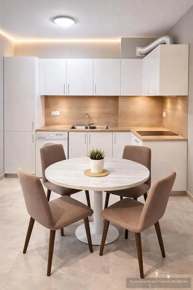 Cucina; elettrodomestici, pavimento in piastrelle, ristrutturato, luce naturale, stile moderno