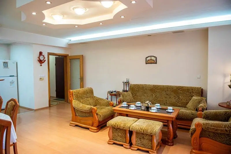 Salon; parquet, lumière naturelle, style rustique