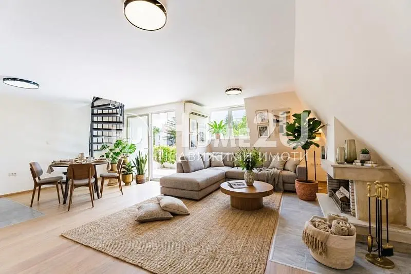 Дневна соба; природно светло, дрвени под, модерни стил