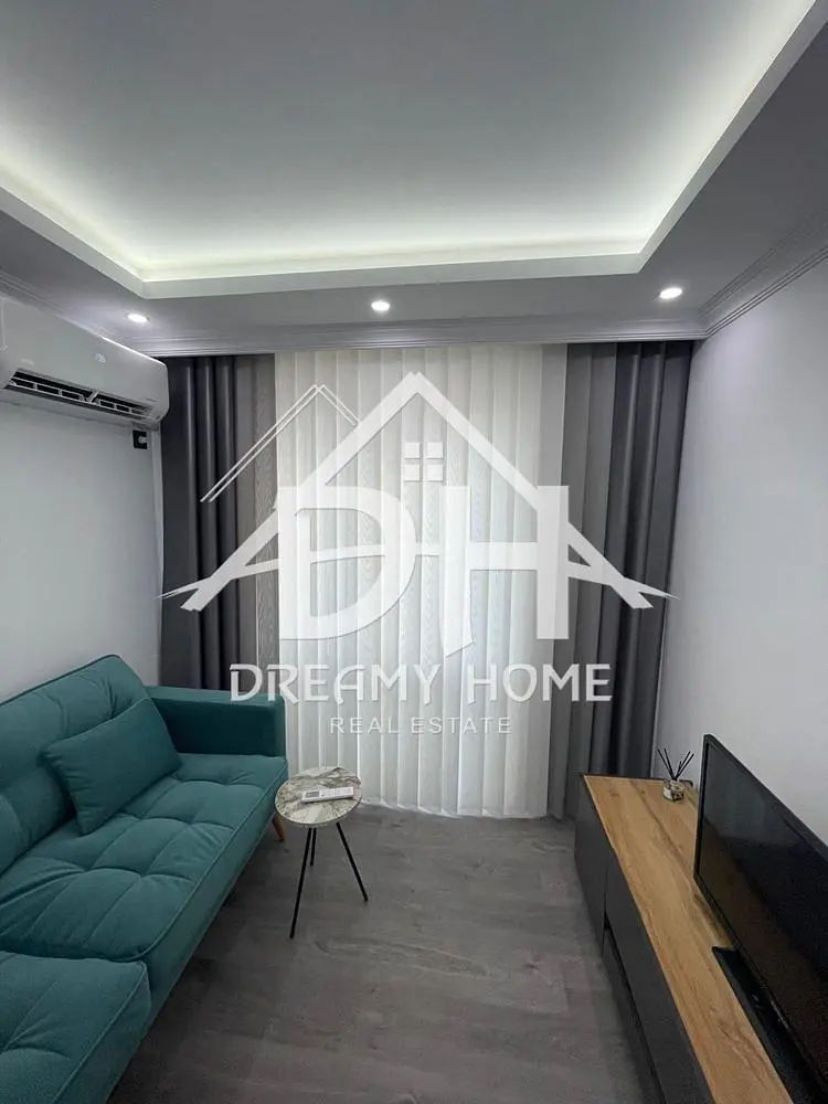 Salon; style moderne, parquet, lumière naturelle, rénové