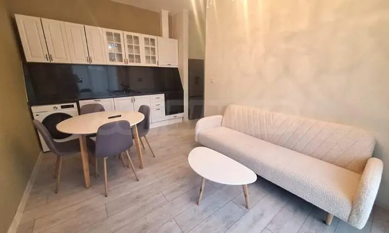 Obývací pokoj; dřevěná podlaha, přirozené světlo, moderní styl