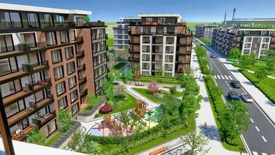 Dům a okolí; výhled