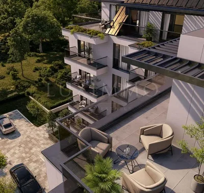 Balkon; výhled, přirozené světlo