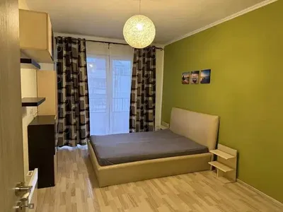 Schlafzimmer; holzboden, tageslicht, moderner stil