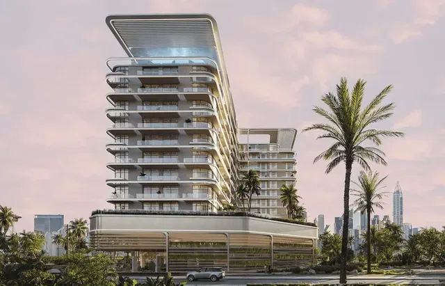 House and surroundings; view