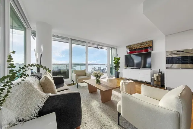 Salon; vue, lumière naturelle, style moderne