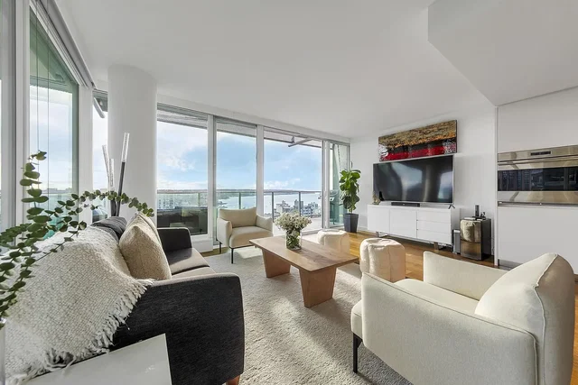 Salon; vue, lumière naturelle, style moderne