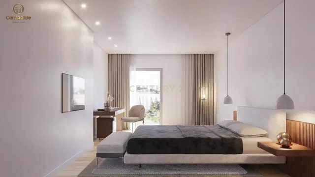 Yatak odası; doğal ışık, modern stil, ahşap zemin