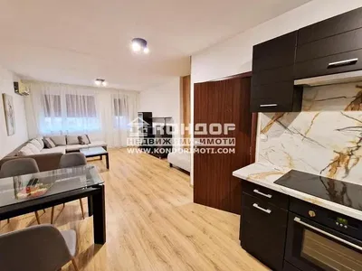 Dnevna soba; pogled, kuhinjski aparati, prirodno svjetlo, moderni stil, drveni pod