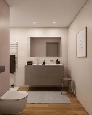 Banyo; fayans zemin, ahşap zemin, tadilatlı, doğal ışık, modern stil