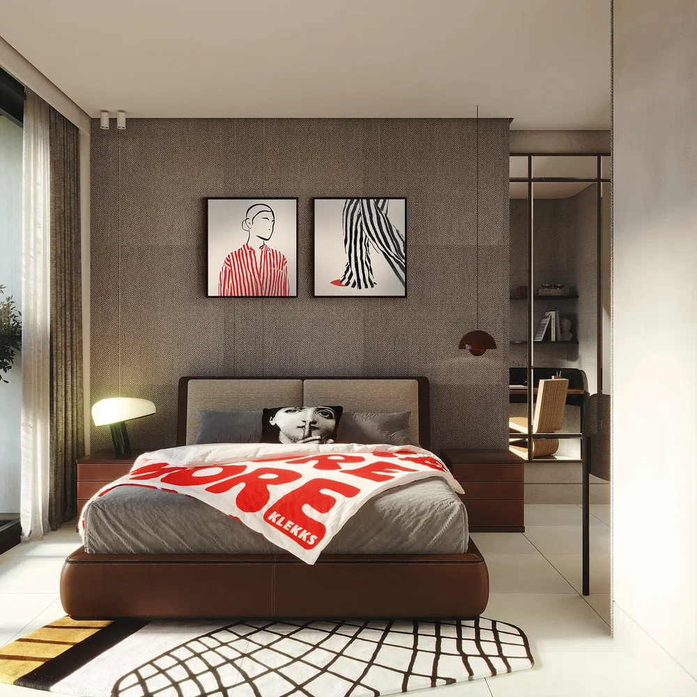 Schlafzimmer; tageslicht, moderner stil