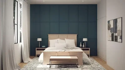 Spavaća soba; prirodno svjetlo, moderni stil