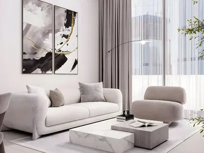 Salon; lumière naturelle, style moderne