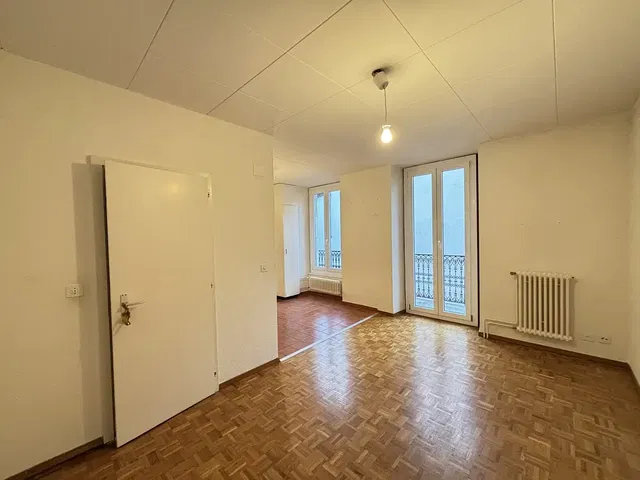 Living room; wood floor, natural light