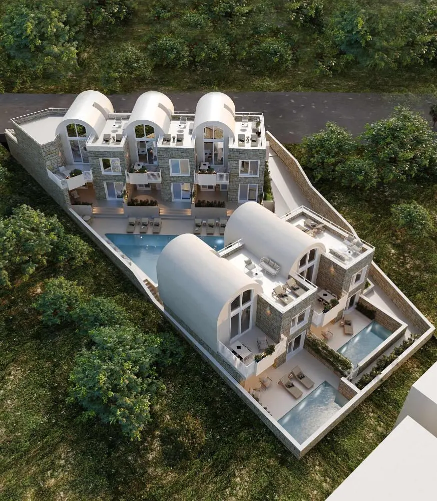 Maison et environs; vue