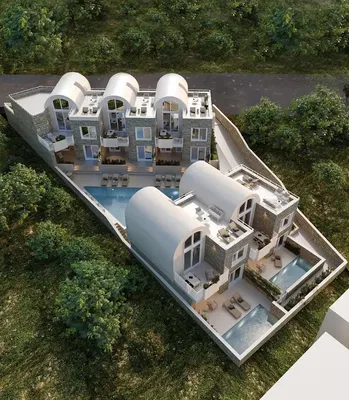 Maison et environs; vue