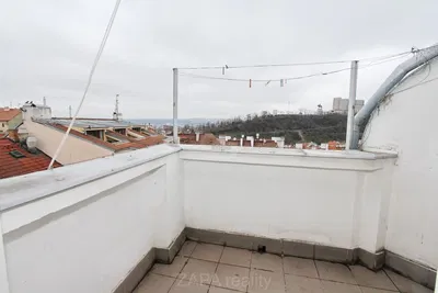 Balkon; blick, fliesenboden
