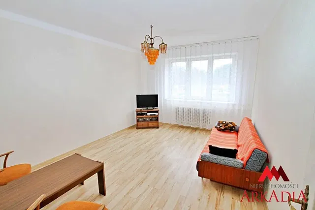 Obývací pokoj; dřevěná podlaha, přirozené světlo