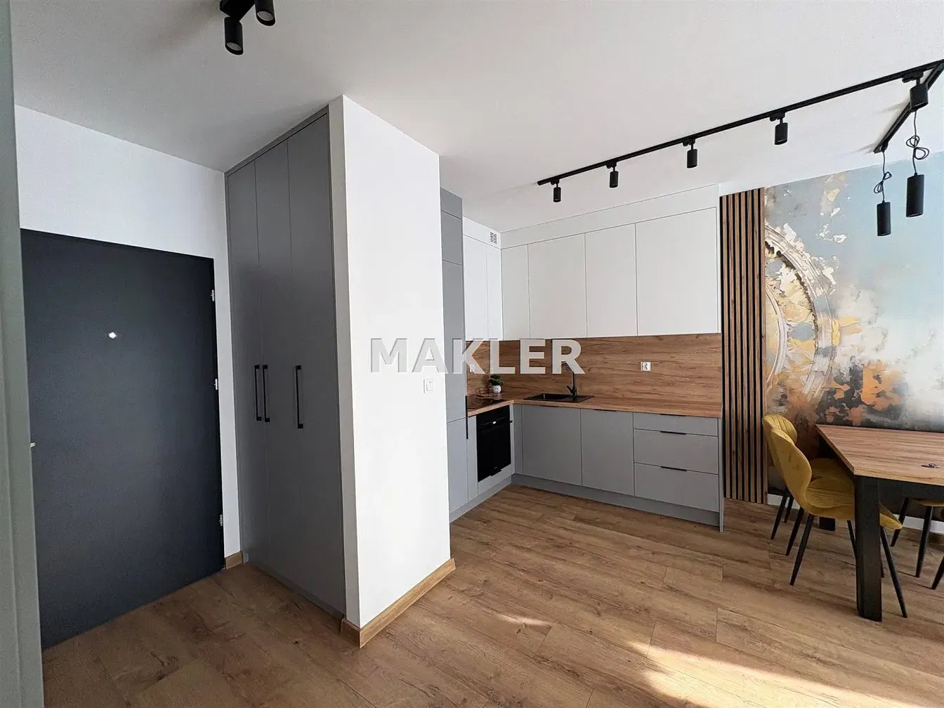 Kuhinja; kuhinjski aparati, drveni pod, moderni stil, renoviran, prirodno svjetlo