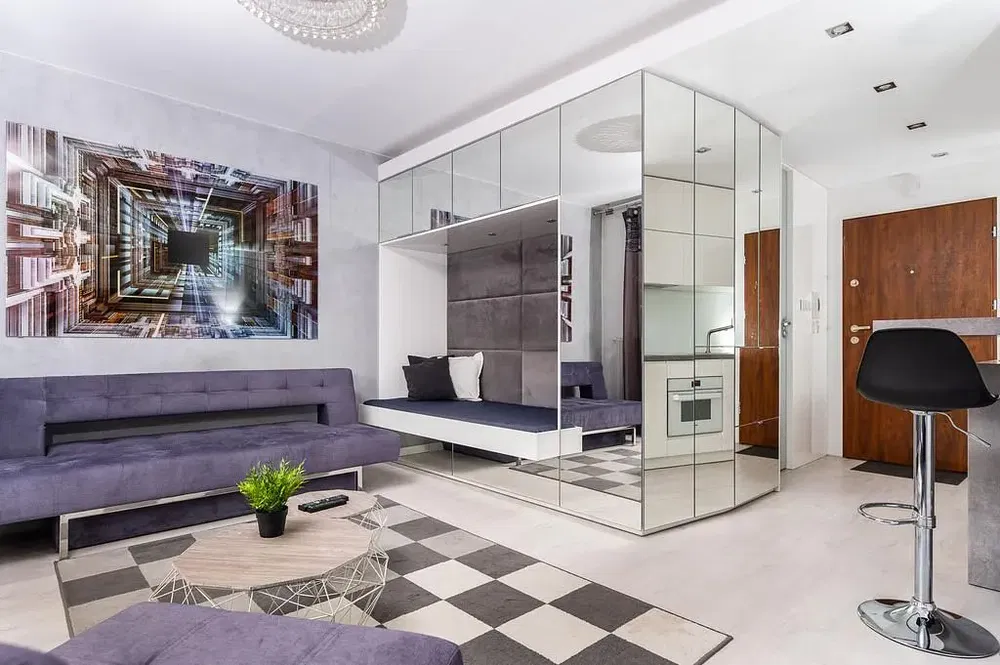 Salon; style moderne, lumière naturelle