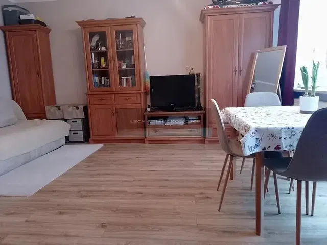 Salon; podłoga drewniana, światło dzienne