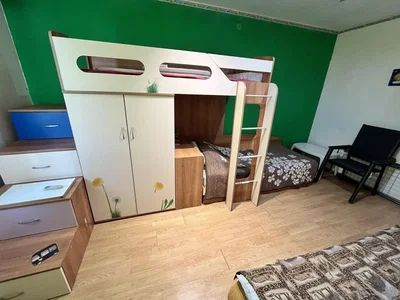 Kids room; wood floor, modern style