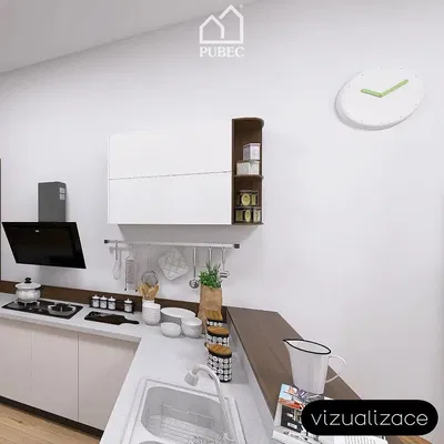 Mutfak; mutfak aletleri, doğal ışık, modern stil