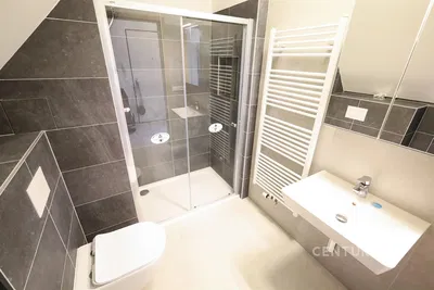 Salle de bain; carrelage, rénové, lumière naturelle, style moderne