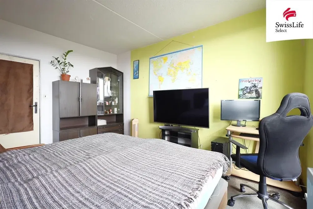 Chambre; lumière naturelle, style moderne