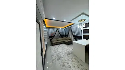 Wohnzimmer; fliesenboden, tageslicht, moderner stil