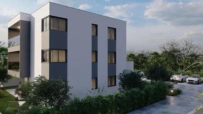 Maison et environs; vue