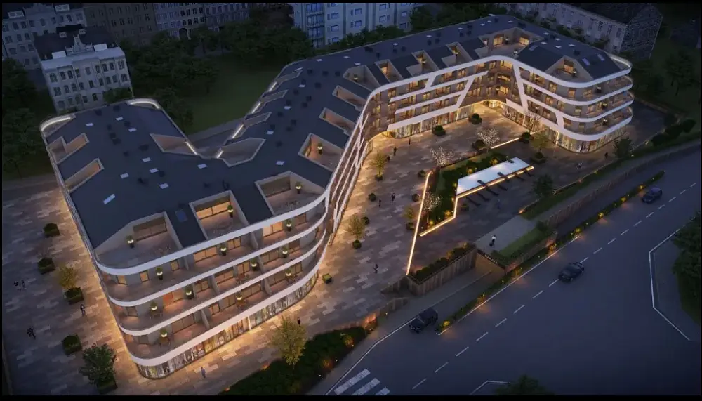 Dům a okolí; výhled