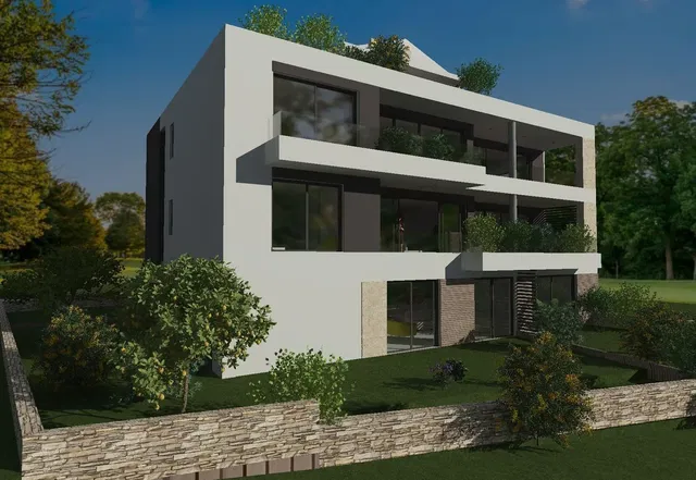 Maison et environs; vue