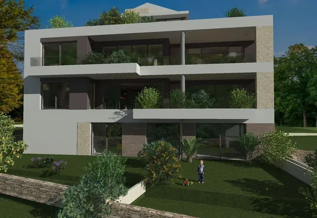 Maison et environs; vue