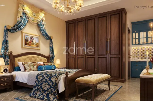 Bedroom; modern style, wood floor, natural light