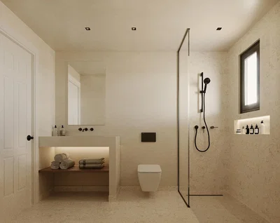 Salle de bain; lumière naturelle, rénové