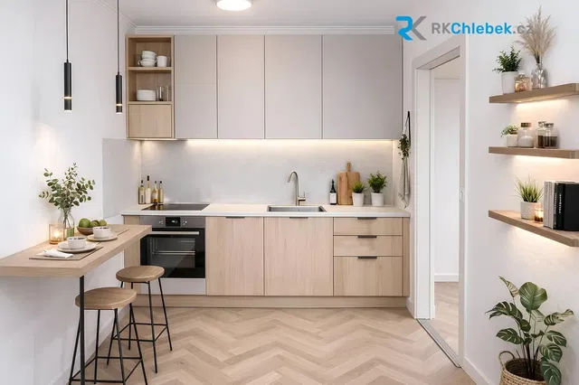 Cozinha; eletrodomésticos, luz natural, estilo moderno, chão de madeira
