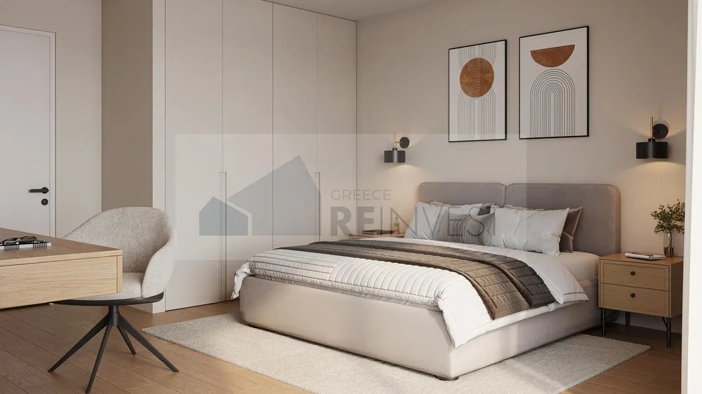 Chambre; style moderne, parquet, lumière naturelle