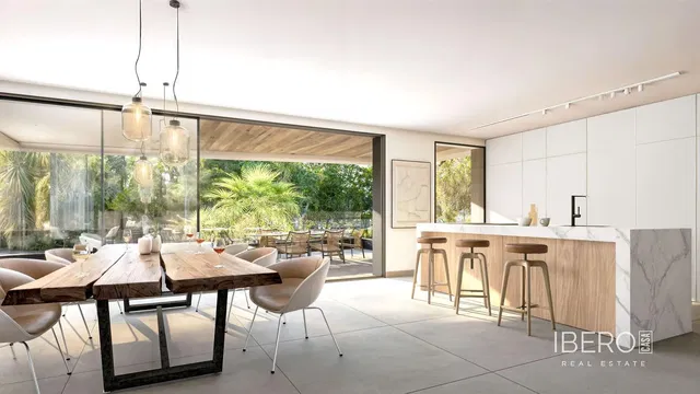 Keuken; uitzicht, natuurlijk licht, moderne stijl