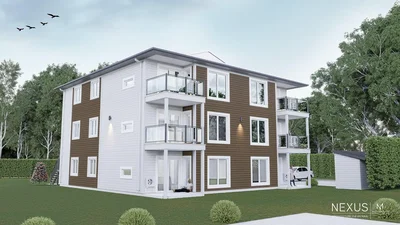 Maison et environs; vue