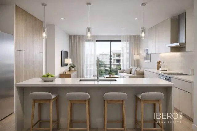 Kitchen; view, modern style, natural light, kitchen appliances