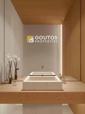 Salle de bain; style moderne, rénové, lumière naturelle