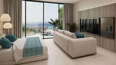 Living room; view, natural light, modern style