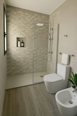 Badezimmer; fliesenboden, renoviert, tageslicht, moderner stil