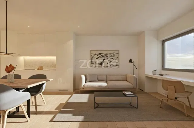 Wohnzimmer; tageslicht, moderner stil, holzboden